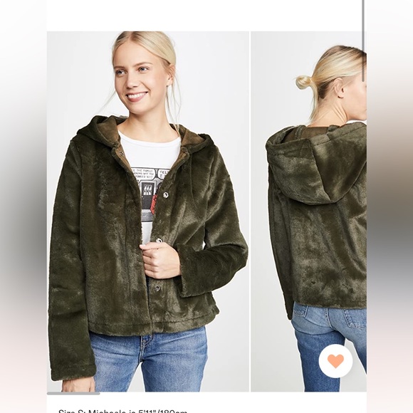 L reversible faux fur/faux suede hooded jacket - Picture 1 of 6